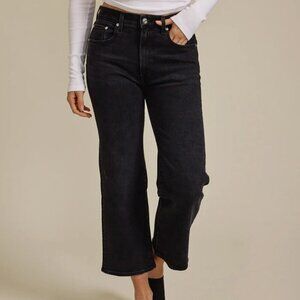 Edwin NWT Marli Wide Leg Ankle in Black Size 26